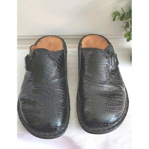 Finn Comfort Black Leather Mules 4574201 Clogs Buckle Detail Womens Shoes size 9